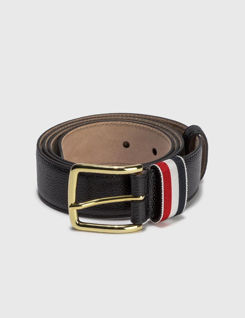 Thom Browne PEBBLED LEATHER BELT outlook