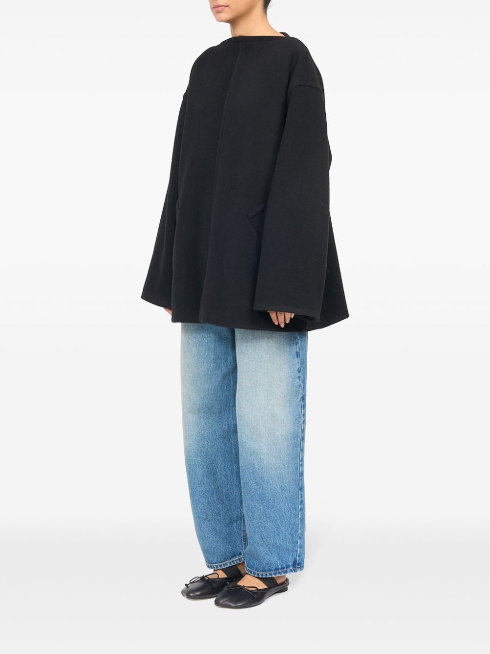 single-stitch felted sweatshirt - 6
