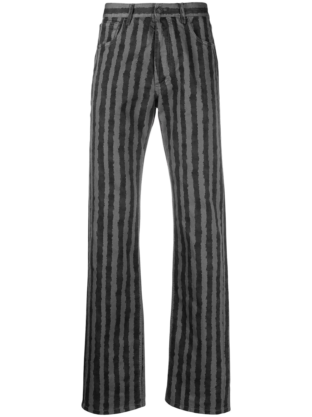 striped cotton trousers - 1