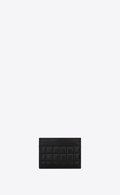 SAINT LAURENT cassandre matelassé carré card case in quilted leather outlook