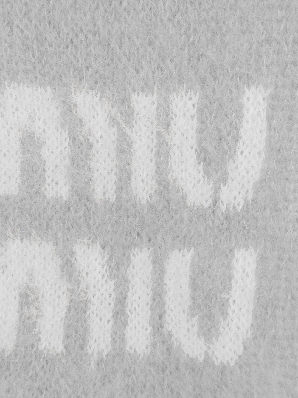 logo-jacquard fringed scarf - 3