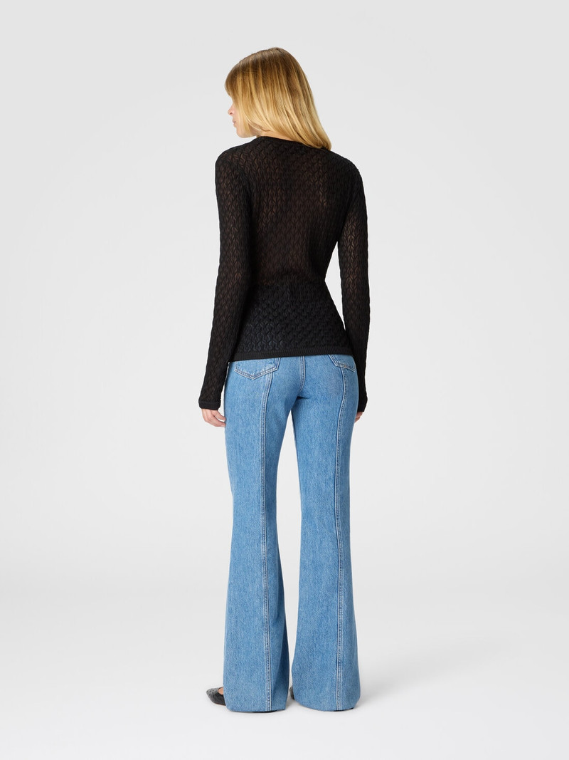 Slim v-neck cardigan in lace 3