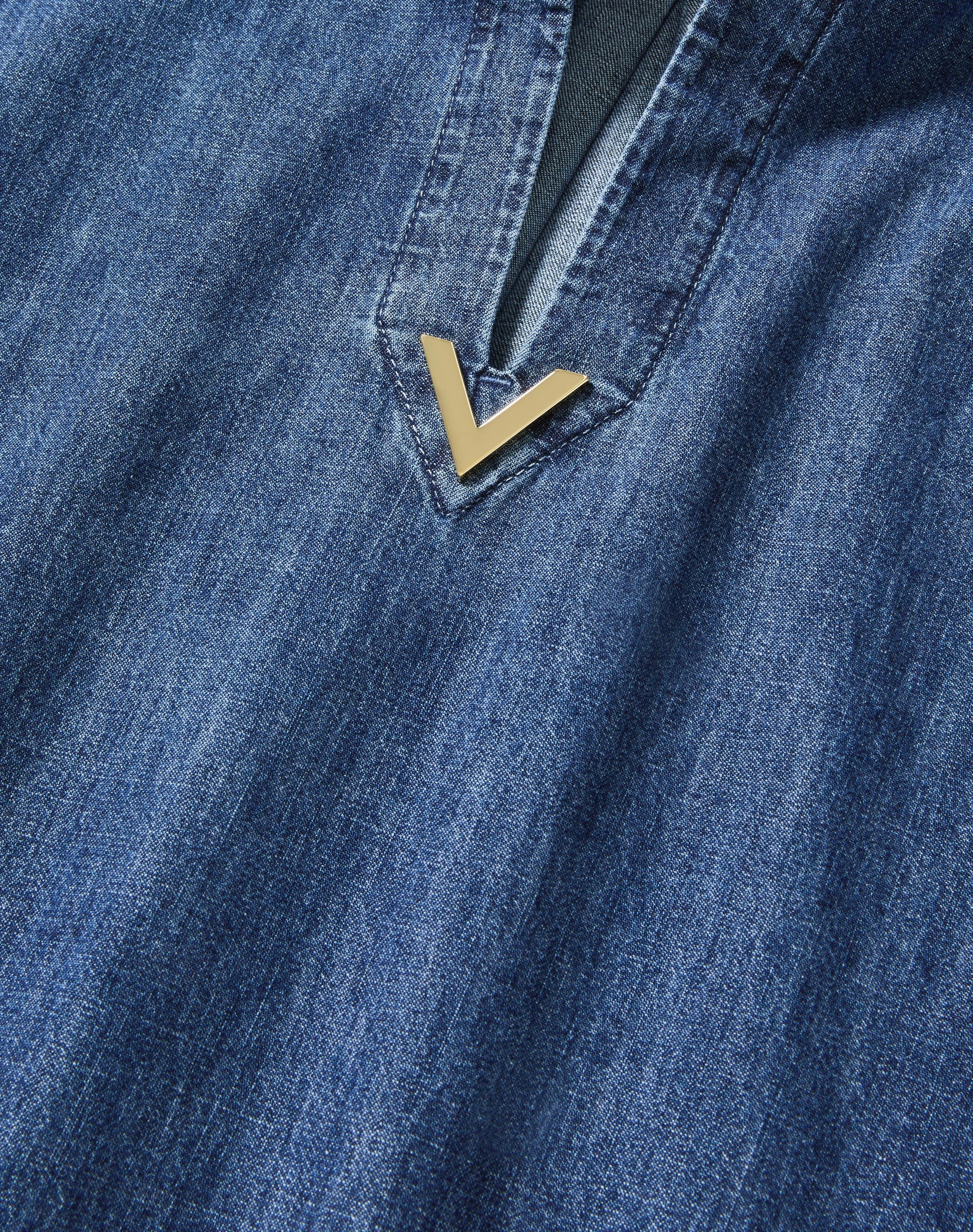 VGOLD DENIM CHAMBRAY LONG KAFTAN - 3