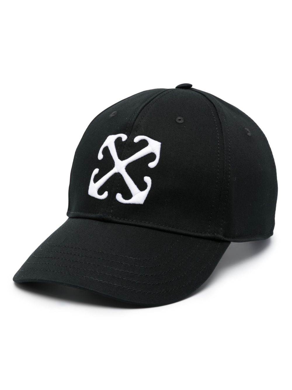 Arrows-embroidered cotton cap - 1