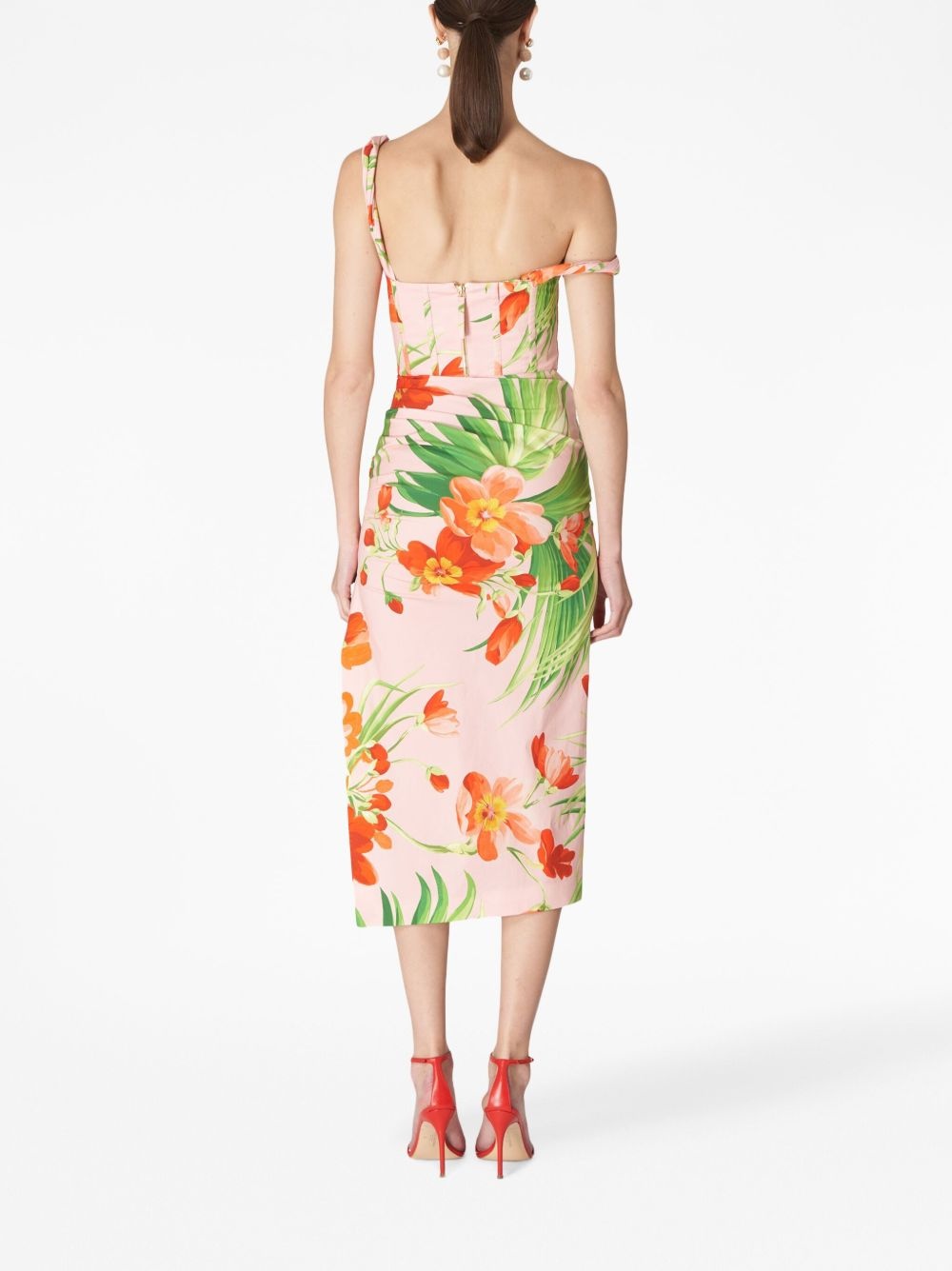 floral-print ruched dress - 3