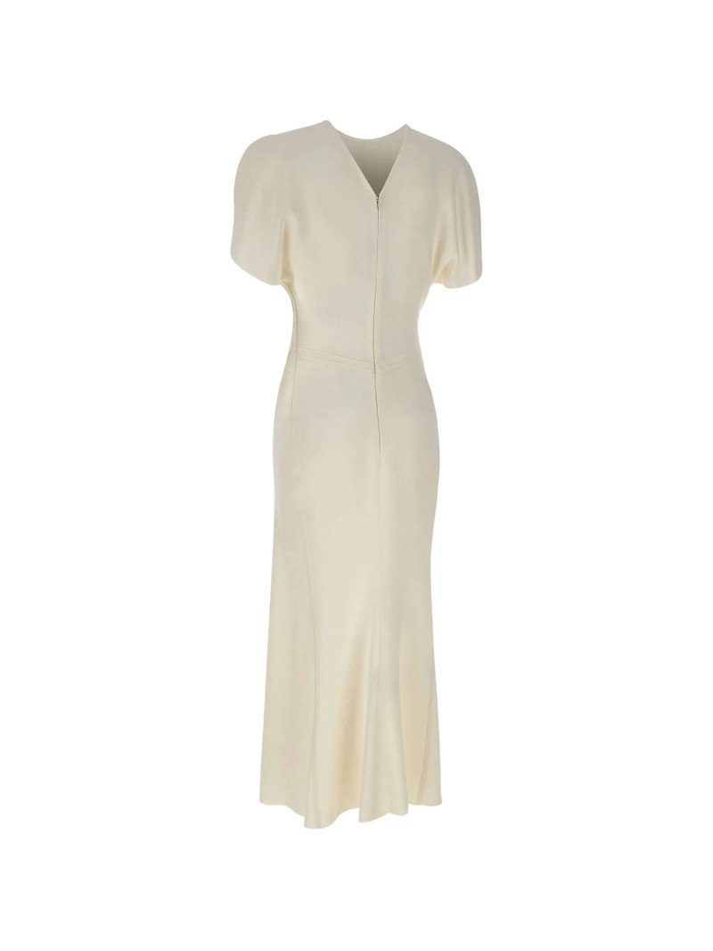 Victoria Beckham Bela Pleated V-back Dress 5