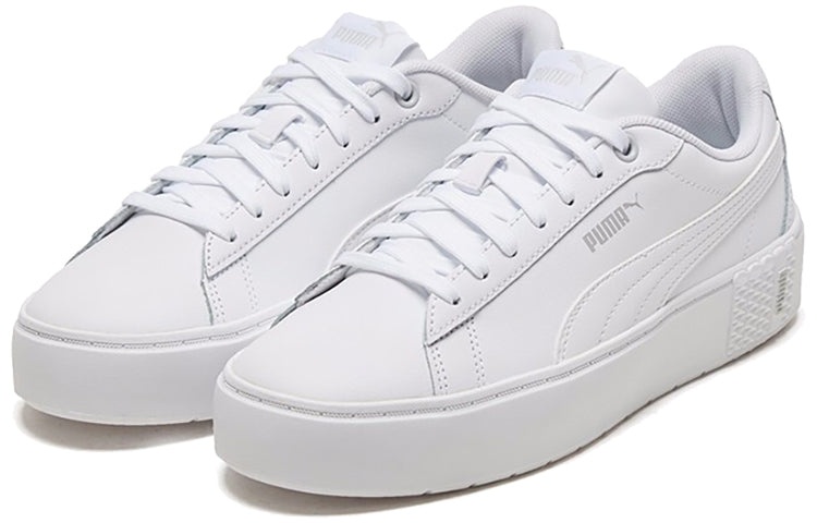 (WMNS) PUMA Smash Platform V2 'Triple White' 373035-01 - 3