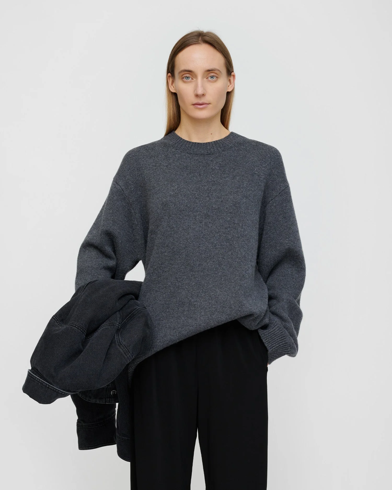 Wool Cotton Blend Sweater - 1