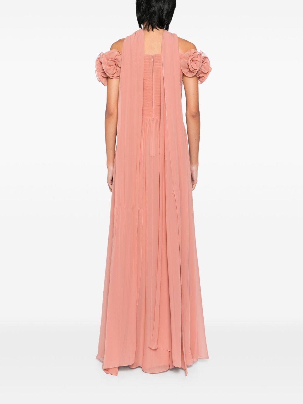 silk off-shoulder dress - 4