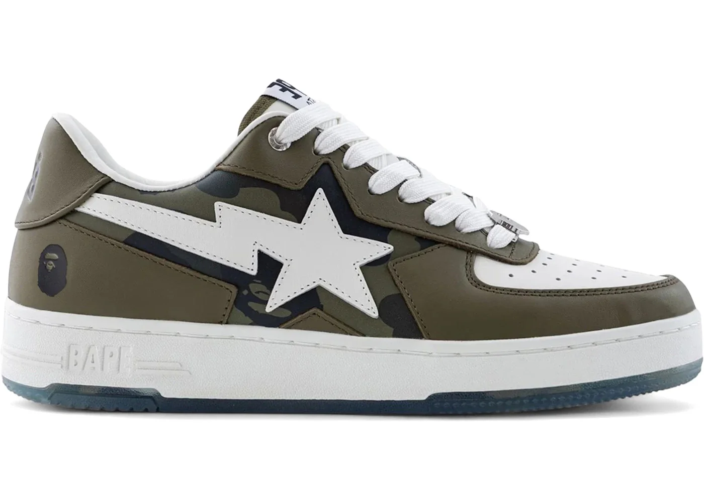A Bathing Ape Bape Sta Icon #2 Olive Drab Camo - 1