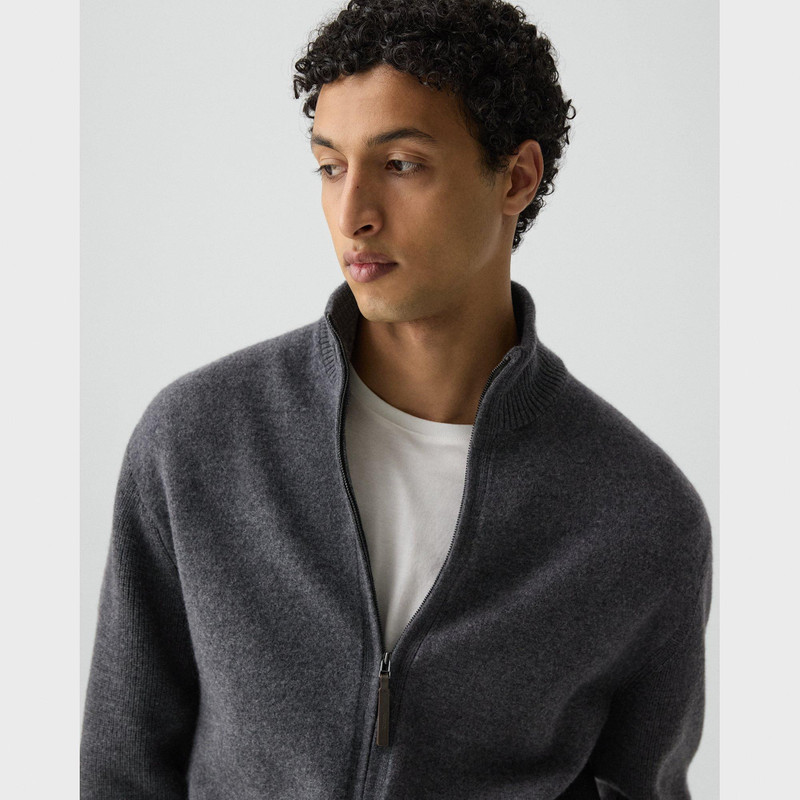 Turtleneck Cardigan in Boiled Wool 5