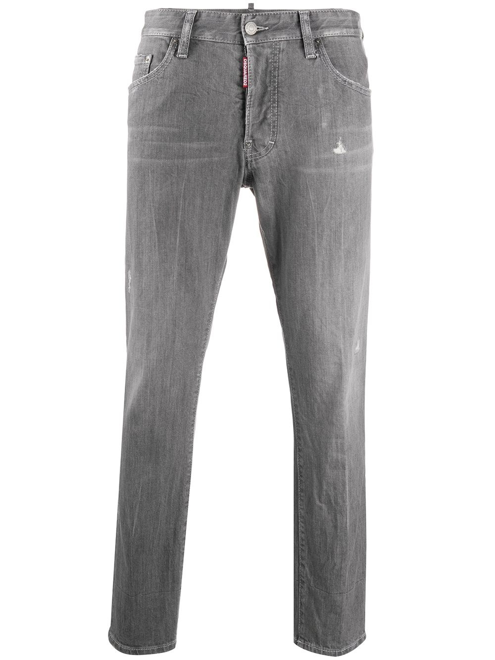 distressed slim-fit jeans - 1