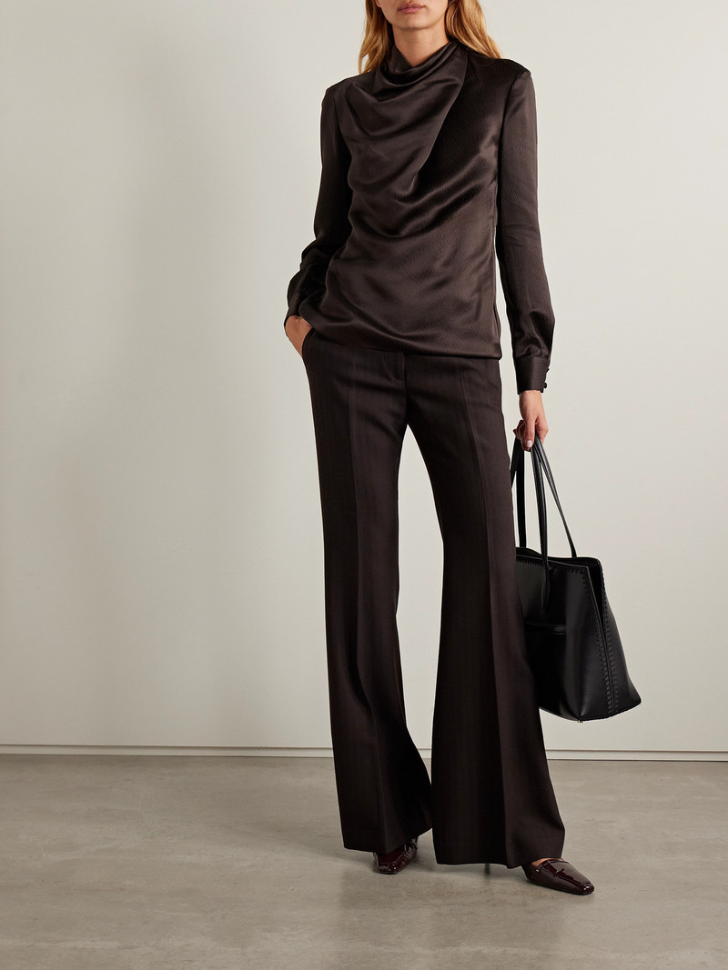 GABRIELA HEARST Marcela Draped Hammered Silk Blouse outlook