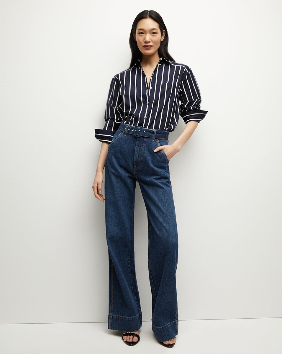 TAYLOR BELTED WIDE-LEG JEAN - 2