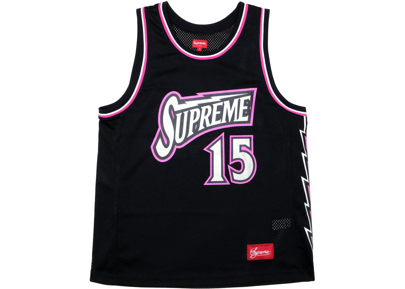 Supreme Bolt Basketball Jersey Black - 1