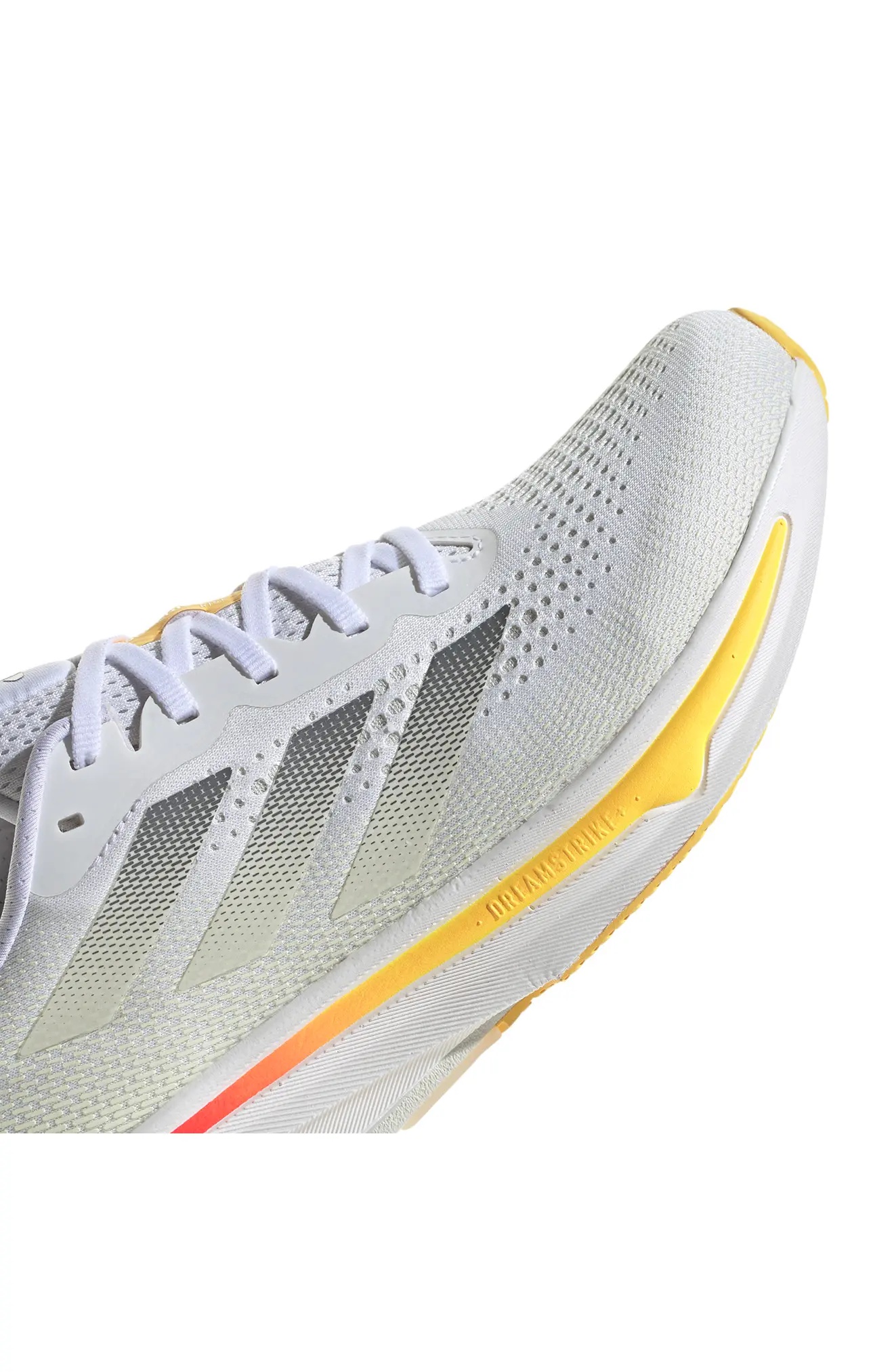 Supernova Rise Running Shoe in White/Iron Metallic/Spark - 8