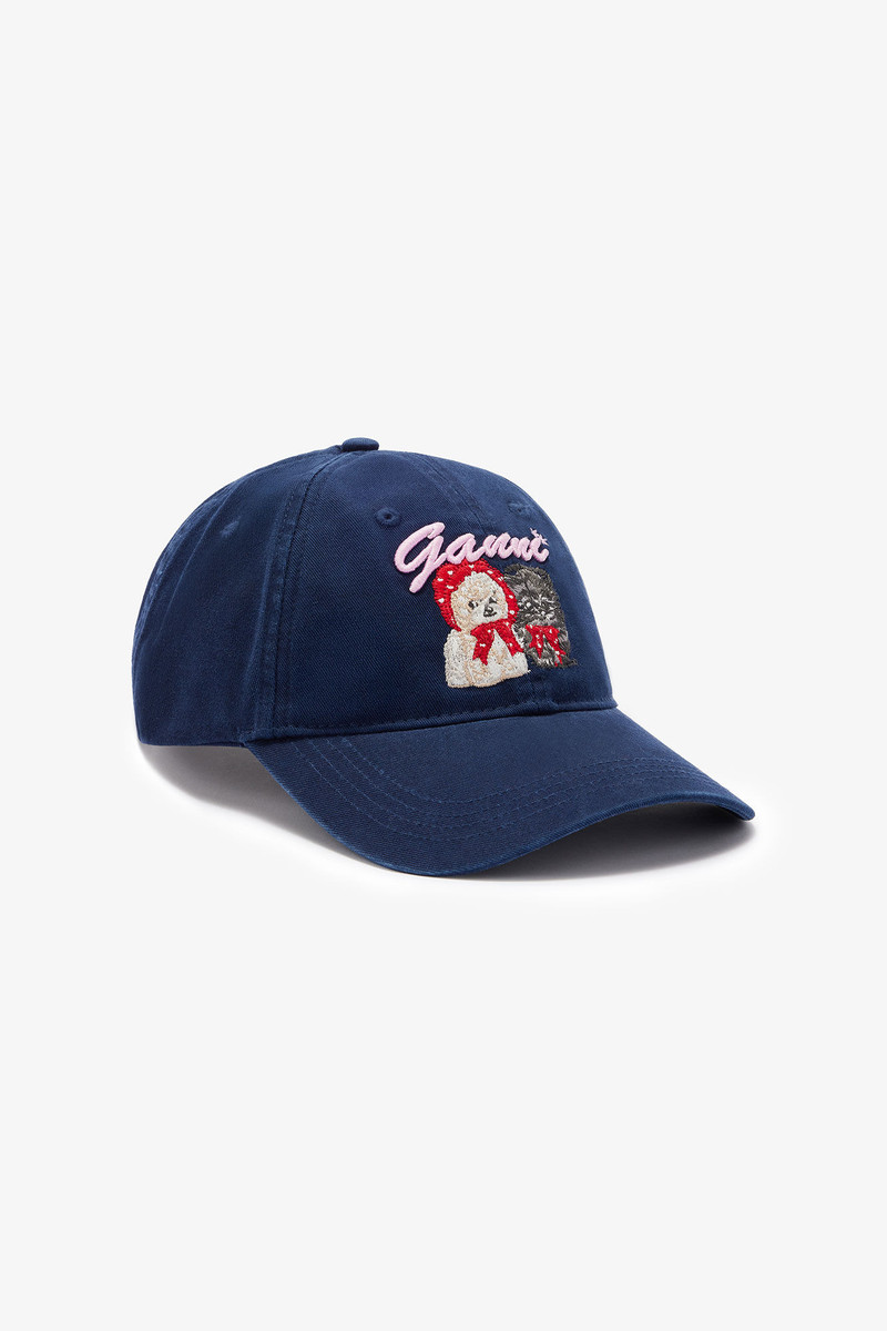 DARK BLUE ANIMAL CANVAS CAP 1