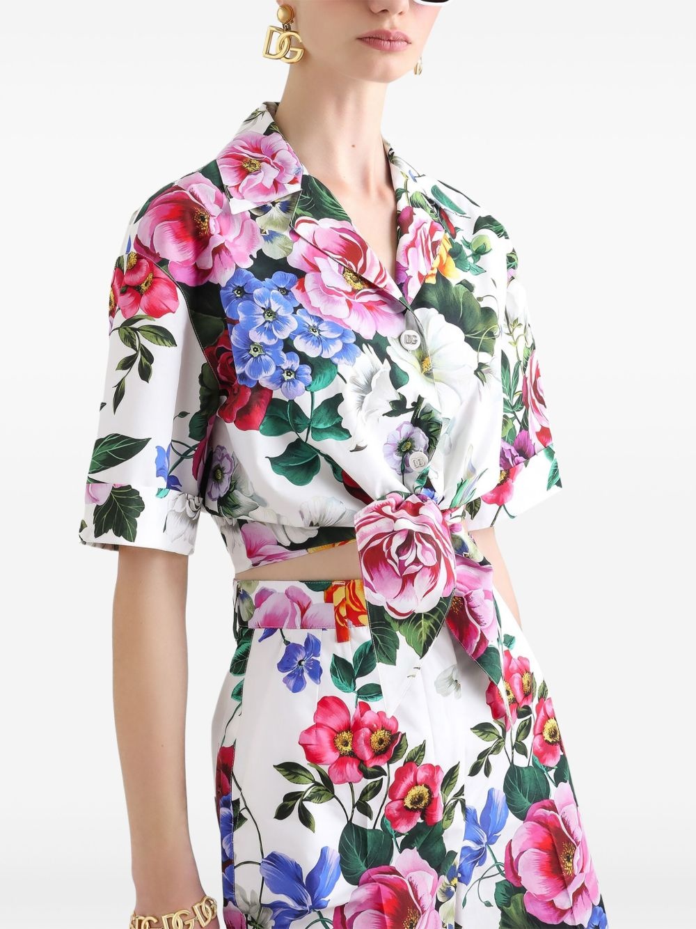 floral-print shirt - 4