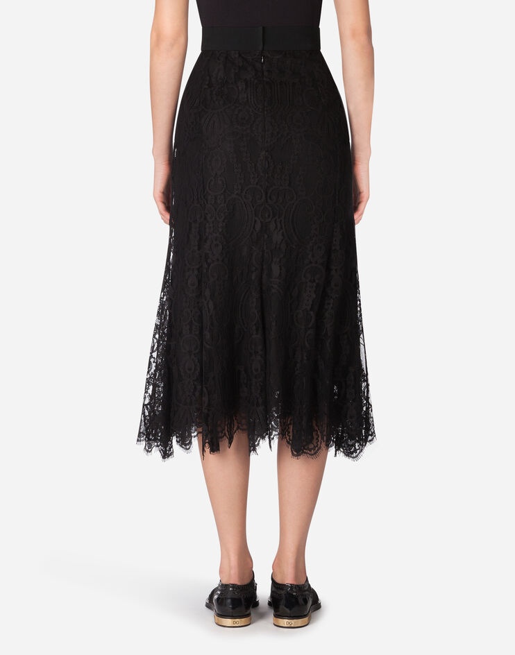 Long chantilly lace skirt - 2