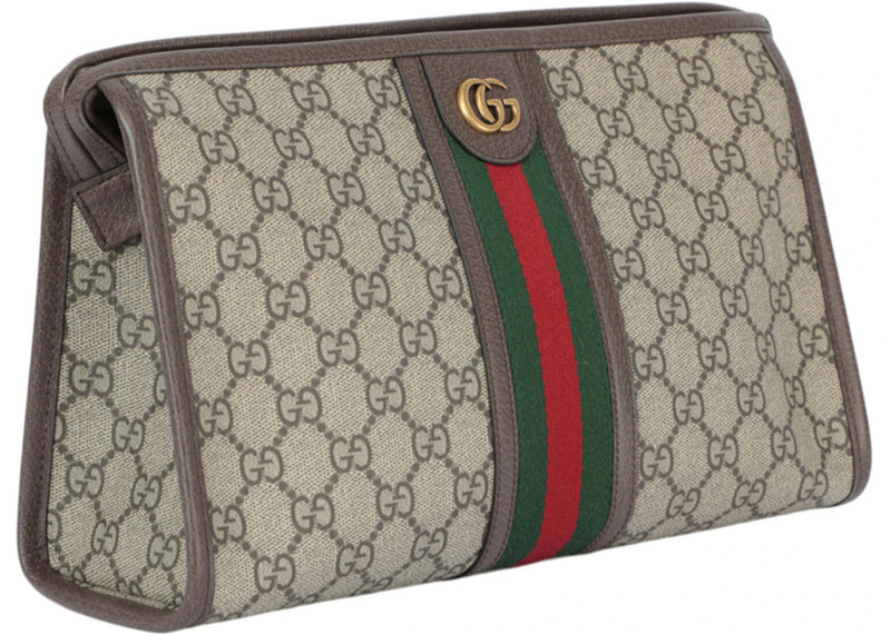 GUCCI Gucci Ophidia Zipped Pouch Beige/Ebony outlook
