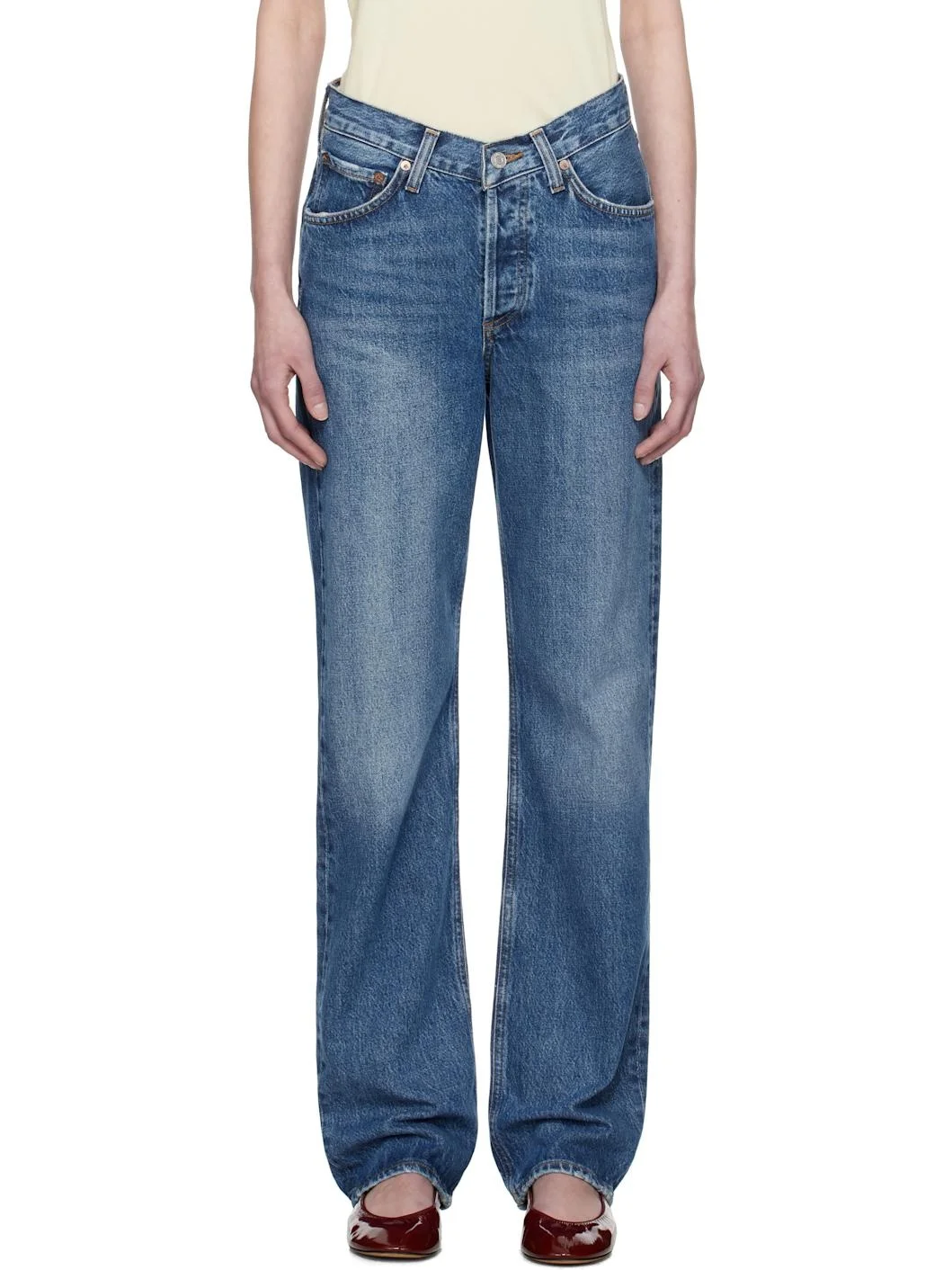Blue V-Waist Kelly Jeans - 1