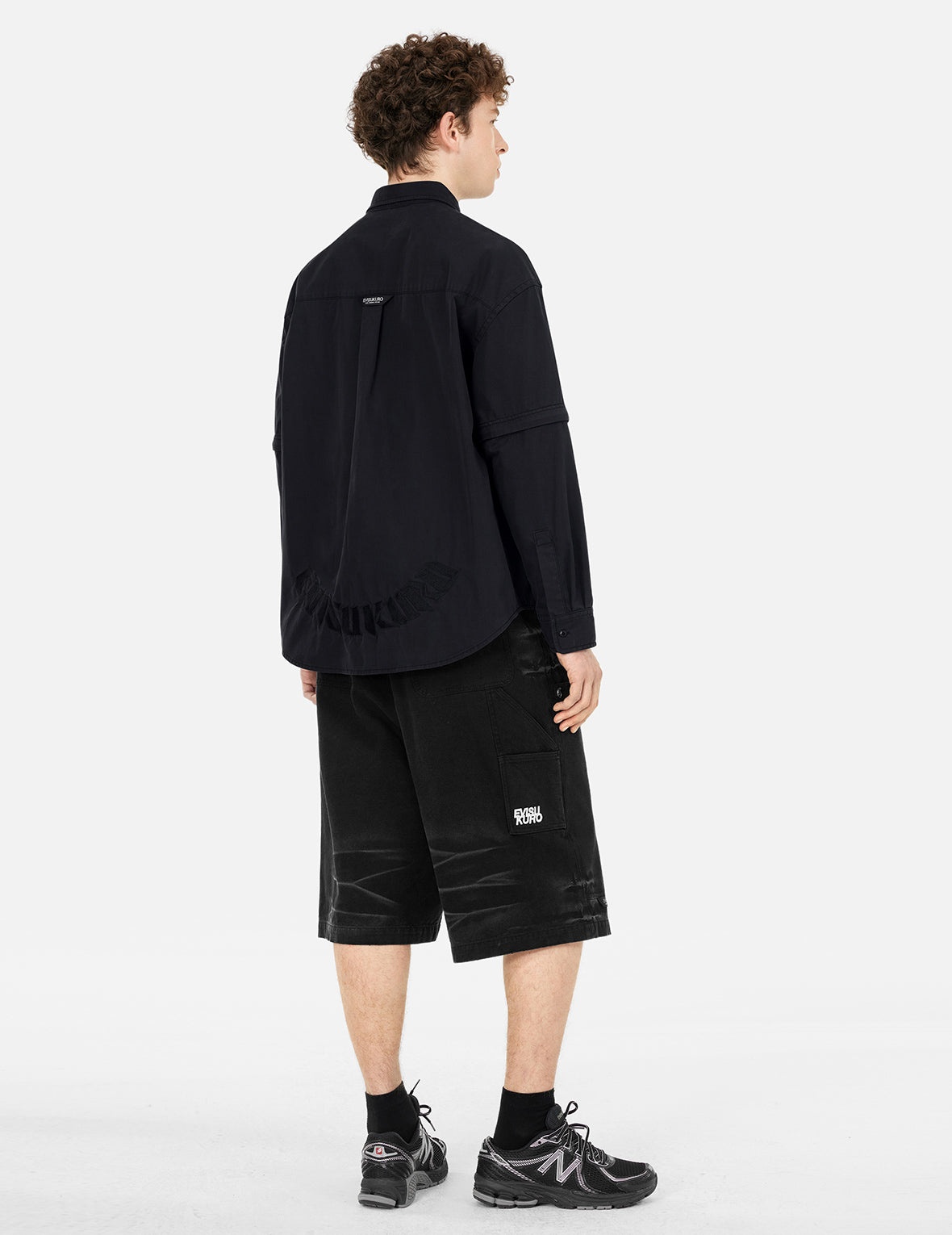 Pigment Dyed Heavy Washed Fashion Fit Skateboard Shorts - 4