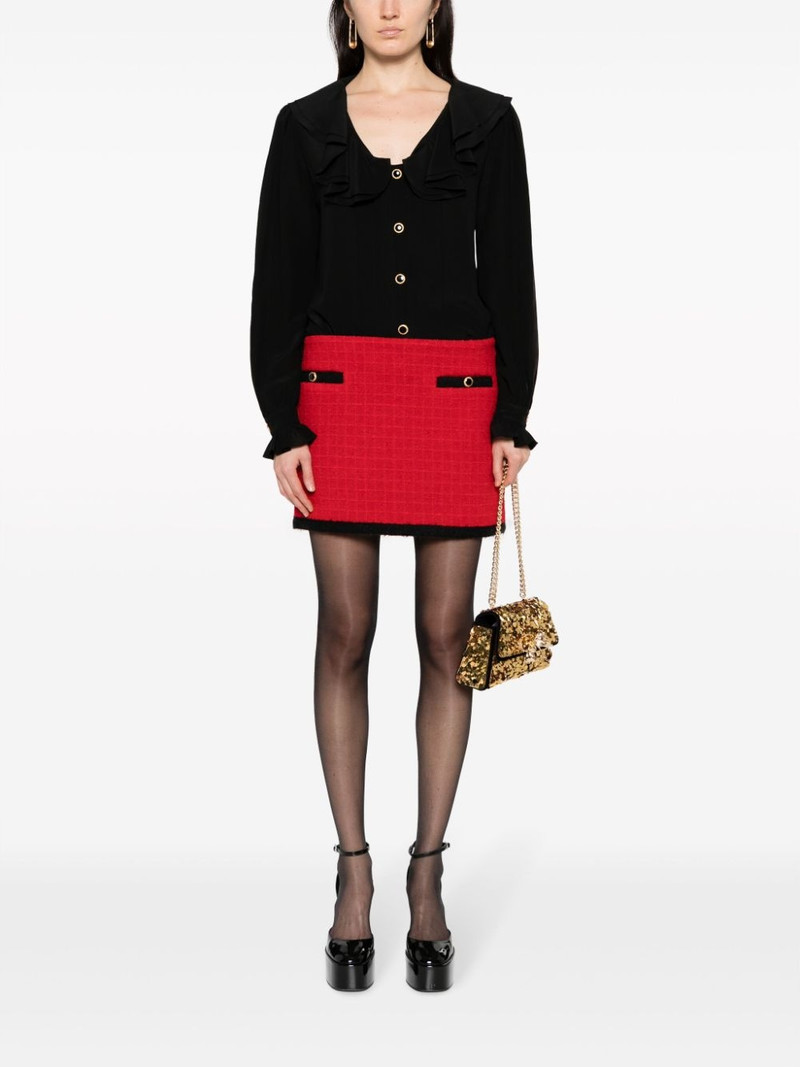 Alessandra Rich tweed low-waist miniskirt outlook