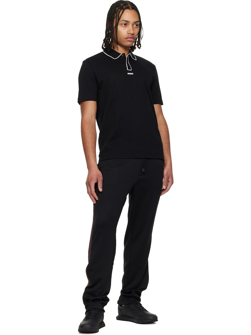 HUGO Black Monogrammed Uppers Sneakers outlook