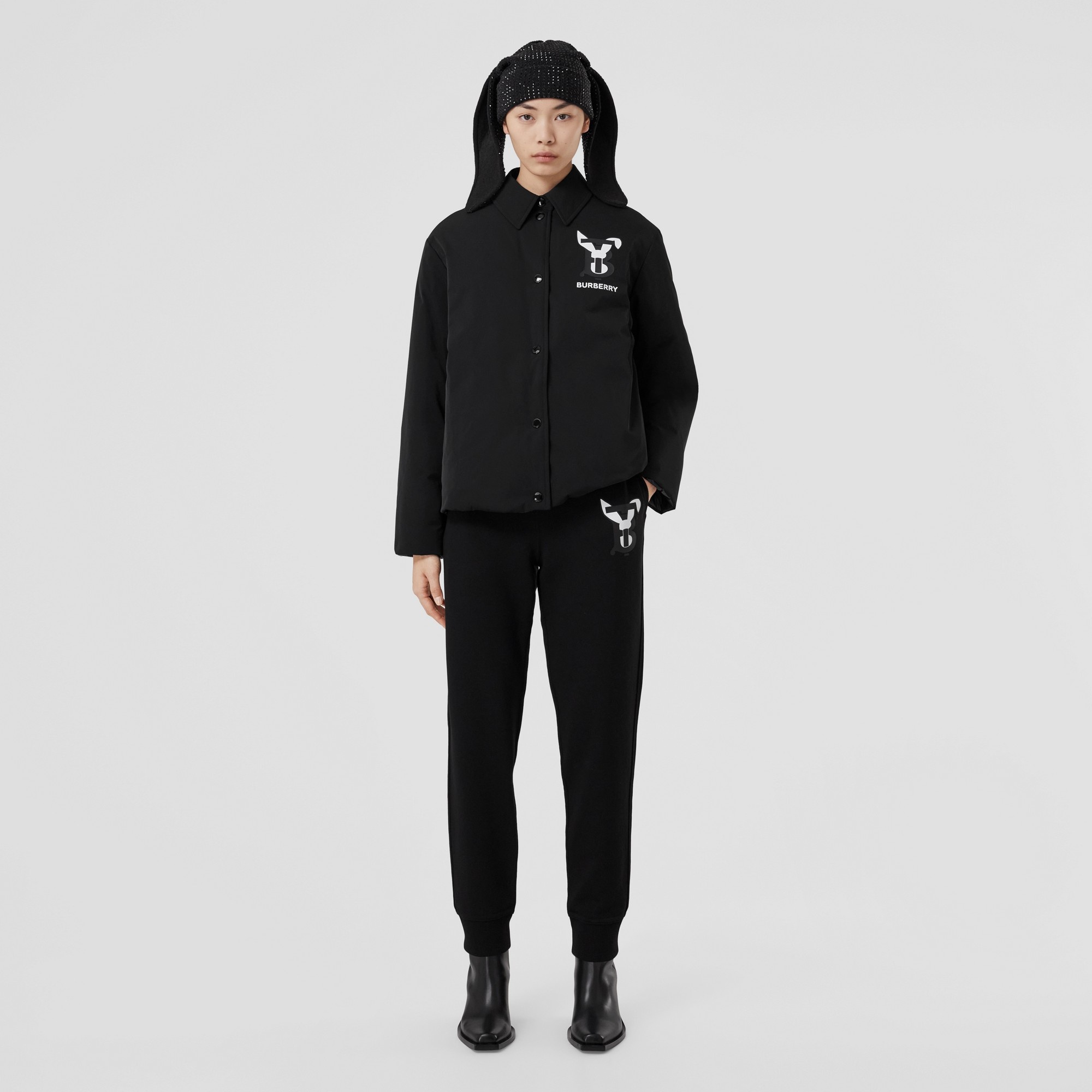 Reversible Rabbit Print Quilted Jacket - 4