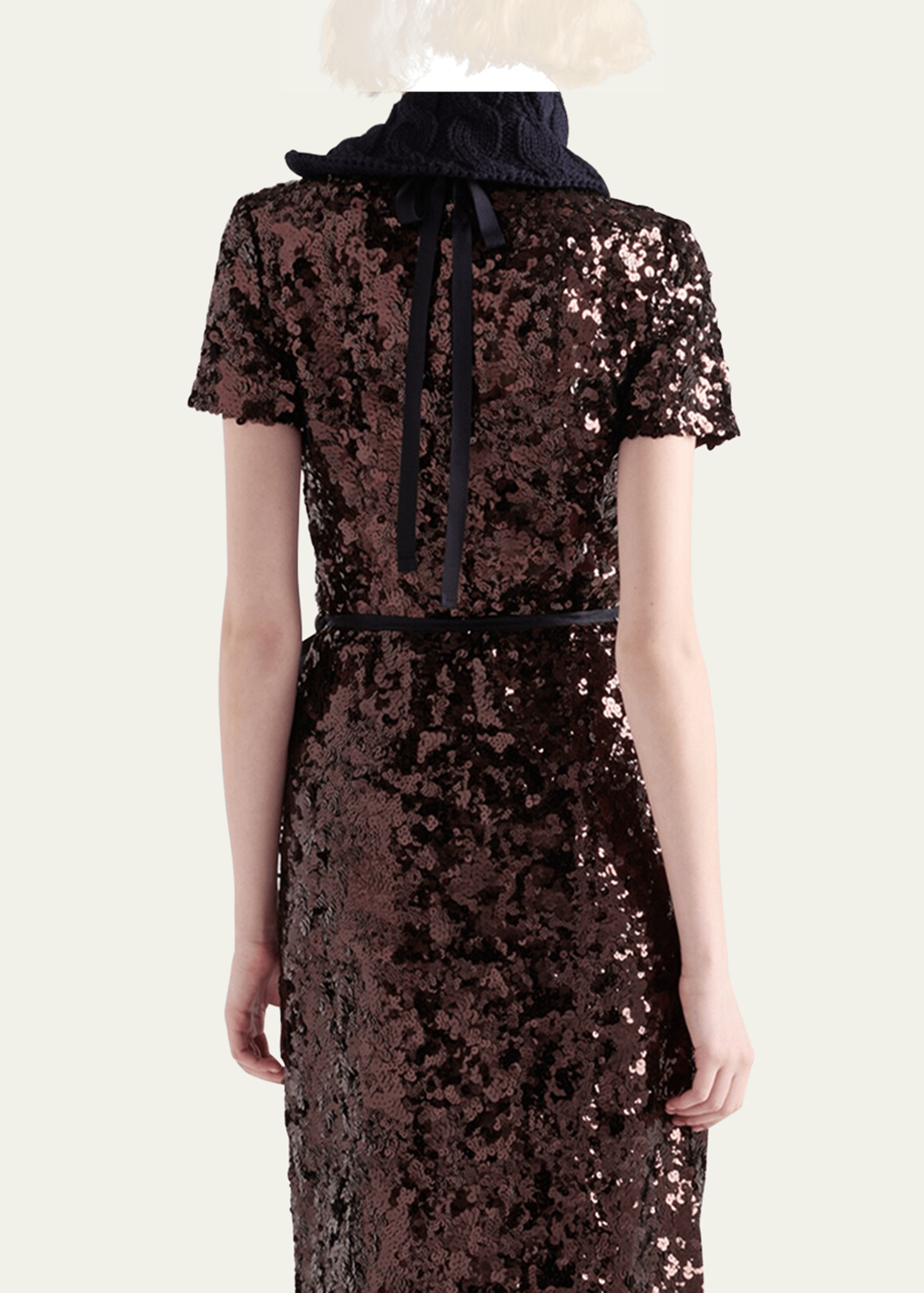 Sequined Short-Sleeve Top - 3