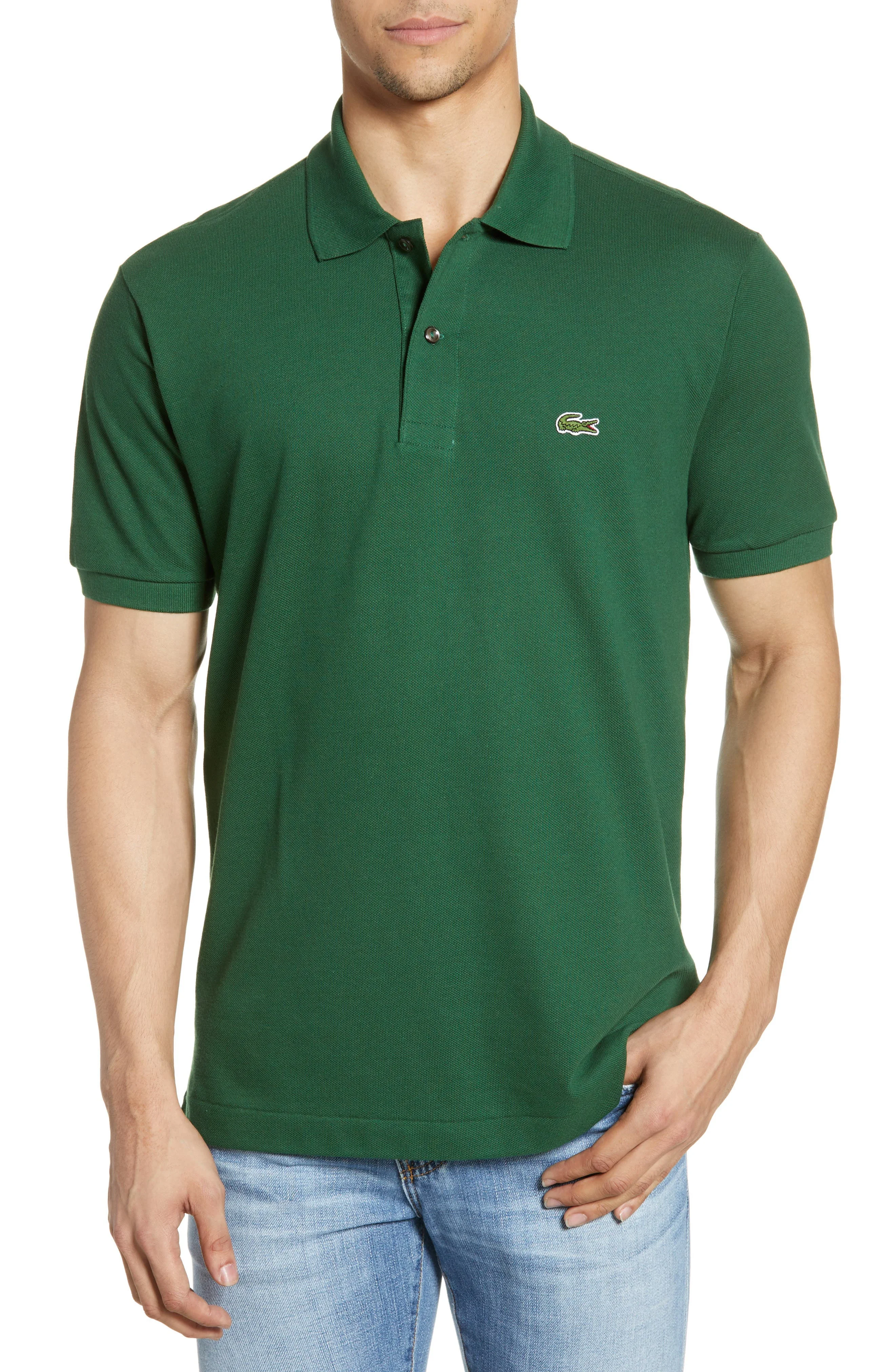 Lacoste Regular Fit Piqué Polo in 132 Green at Nordstrom - 1