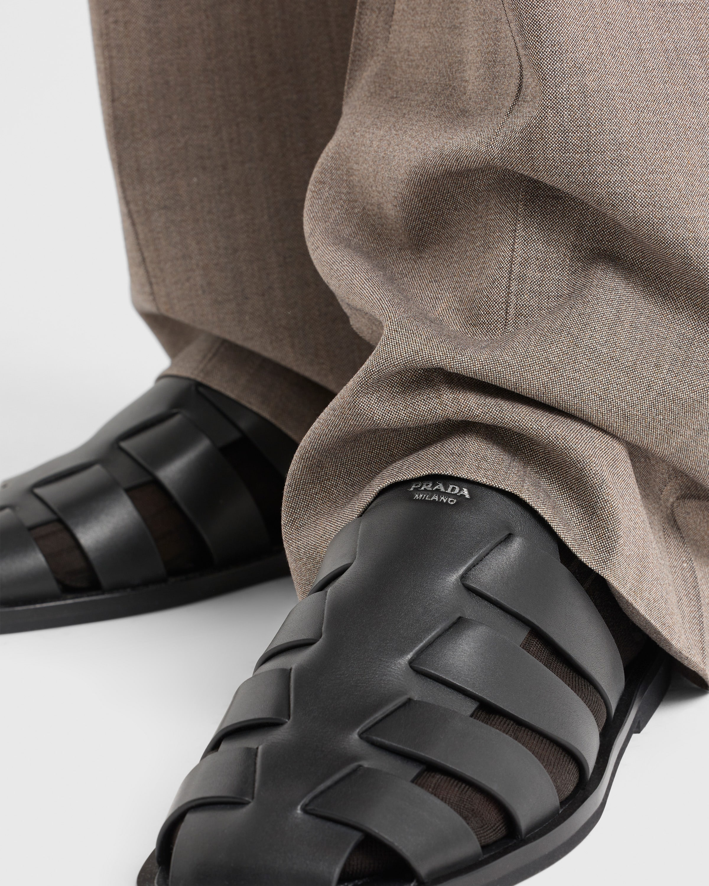 Leather fisherman mules - 3