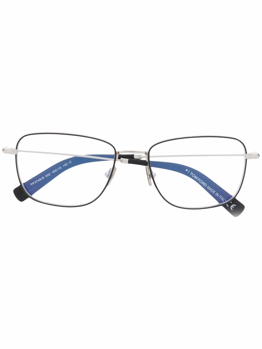 polished square-frame glasses - 1