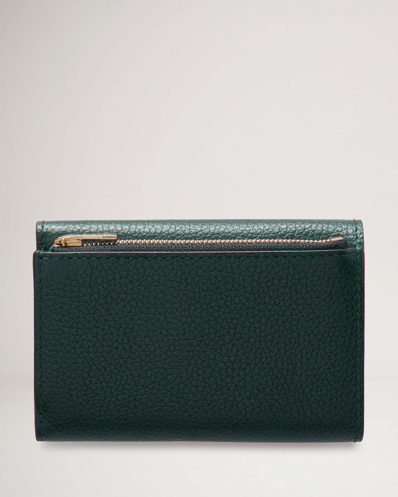 Mulberry Folded Multi-Card Wallet Mulberry Green Small Classic Grain outlook
