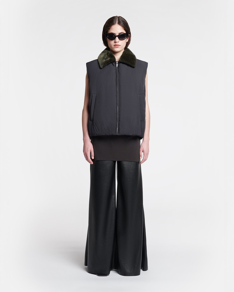 Nanushka Faux Fur and Tech Nylon Vest outlook