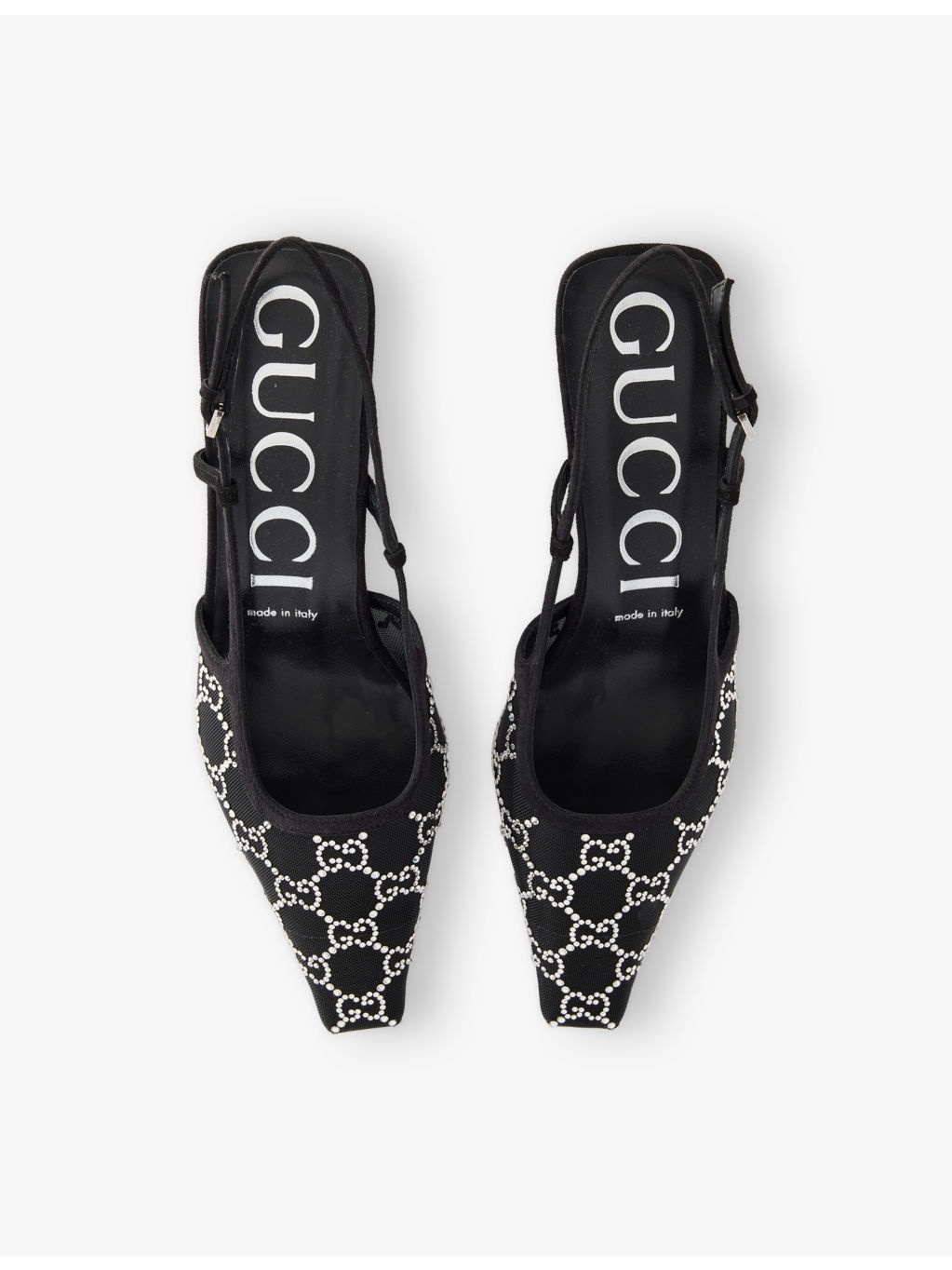 GG Crystal 35 Mesh Slingback Pumps - 2