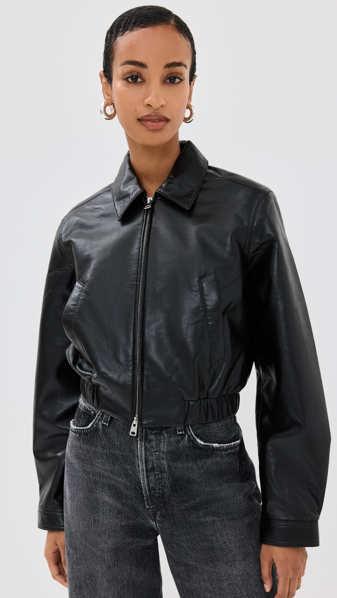 Essie Recycled Leather Cropped Jacket - 6