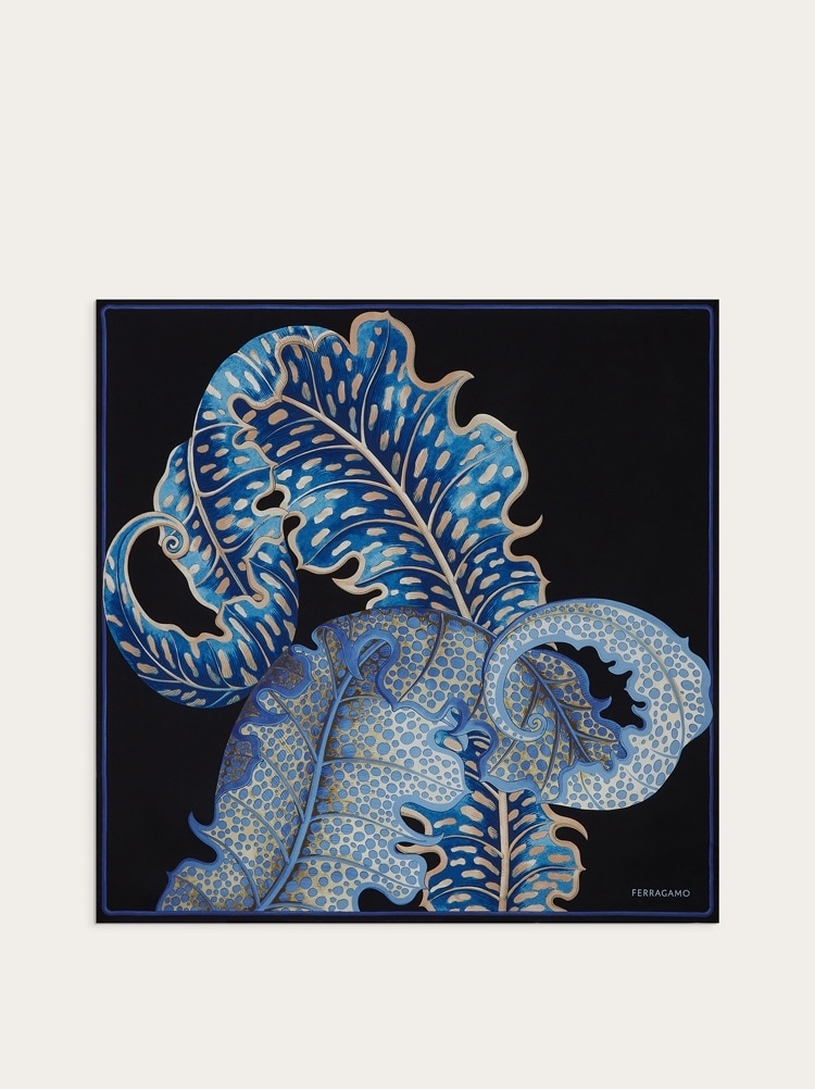 FOLIAGE PRINT FOULARD - 1
