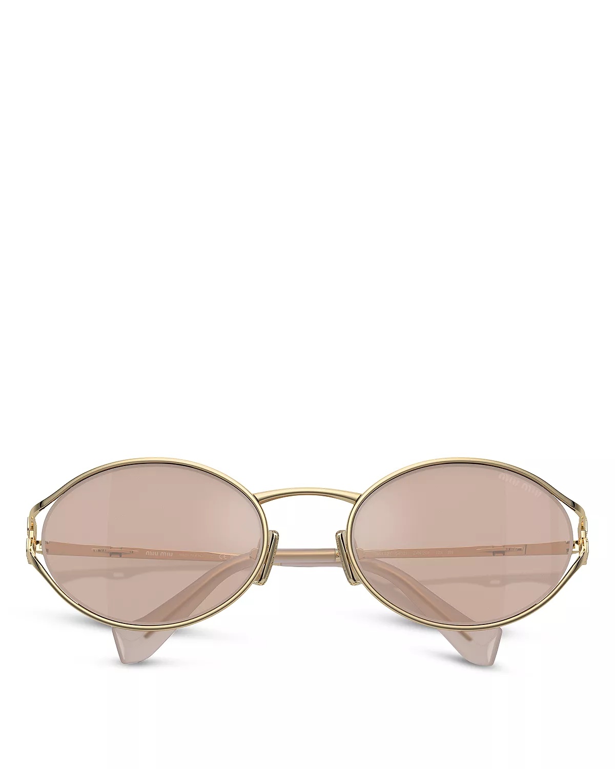 Metal Oval Sunglasses, 54mm - 3