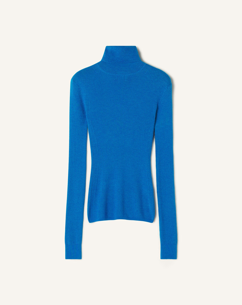 MERINO WOOL AND SILK TURTLENECK SWEATER 1