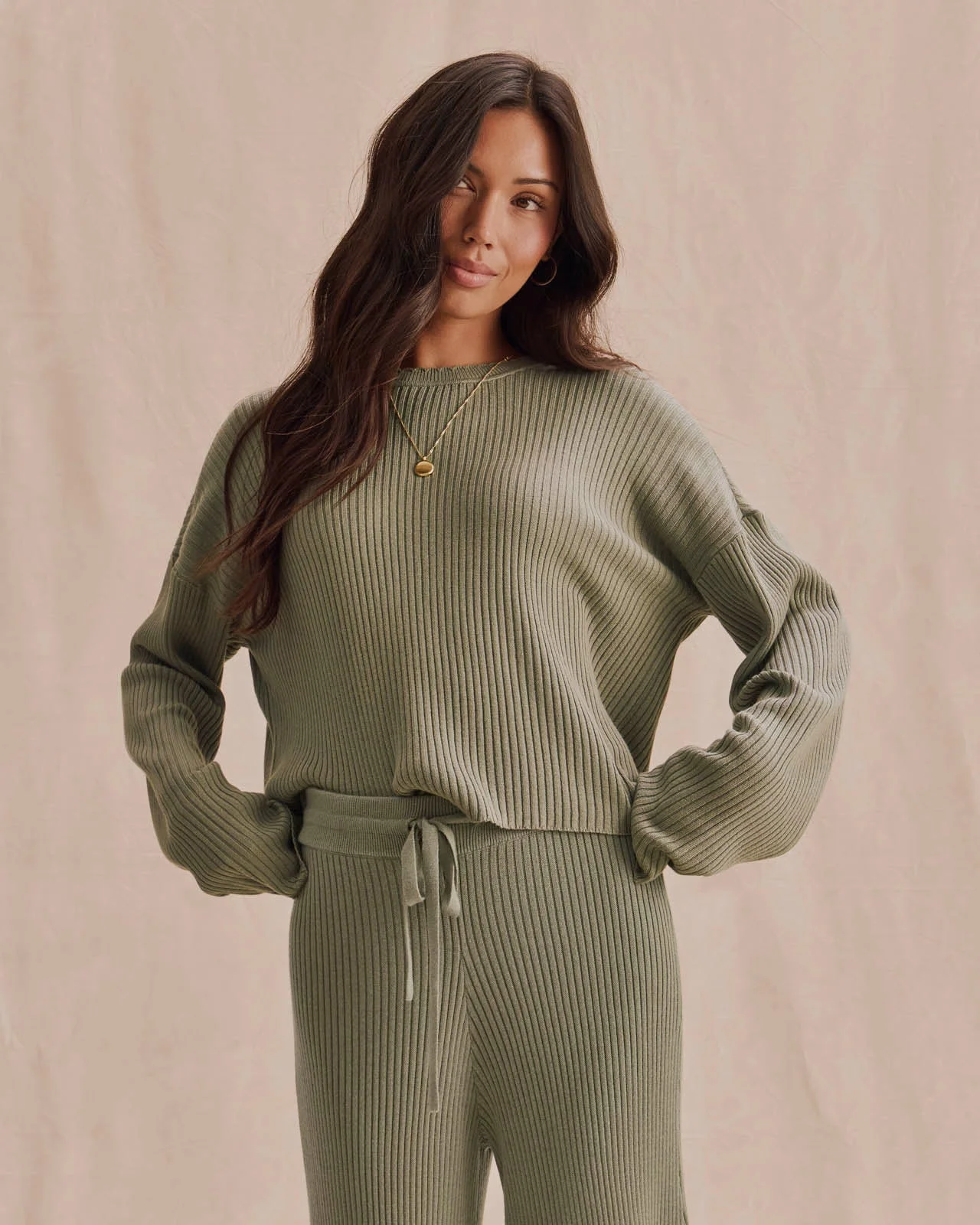 Georgie Rib Crewneck - 1