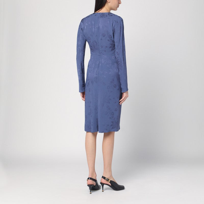 Etro Jacquard-Effect Dress In Cornflower Blue Women - 2