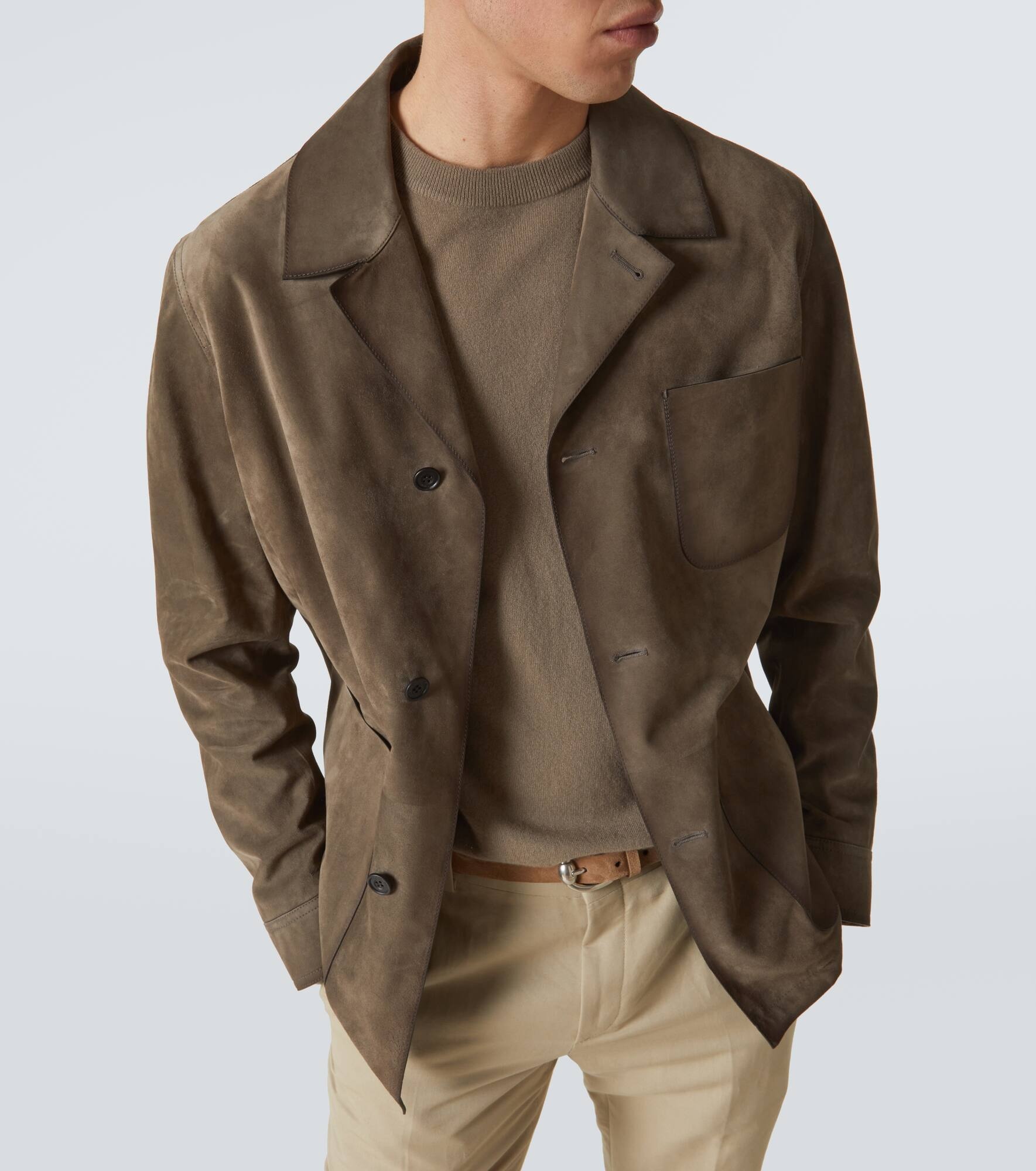 Patina suede jacket - 5