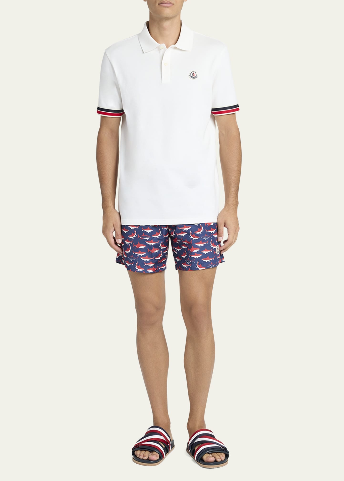 Men's Striped-Trim Pique Polo Shirt - 2
