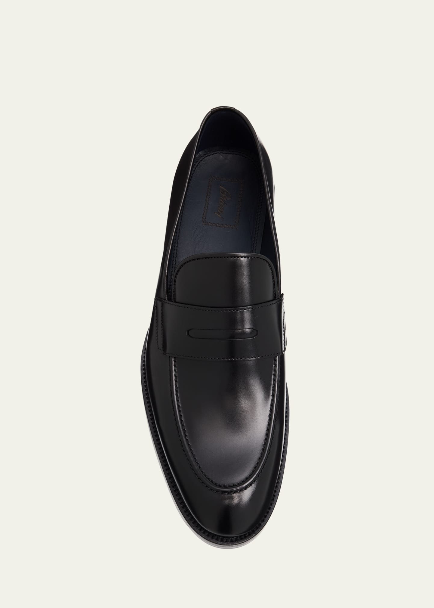 Men's Bruton Rubber-Sole Leather Penny Loafers - 5
