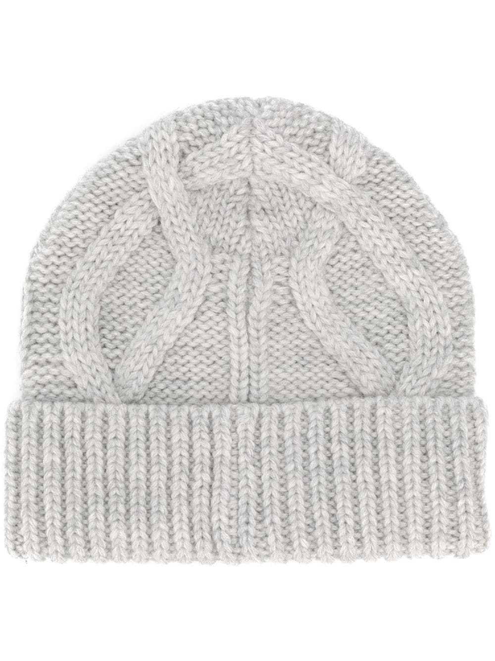 turn-up brim knitted beanie - 1