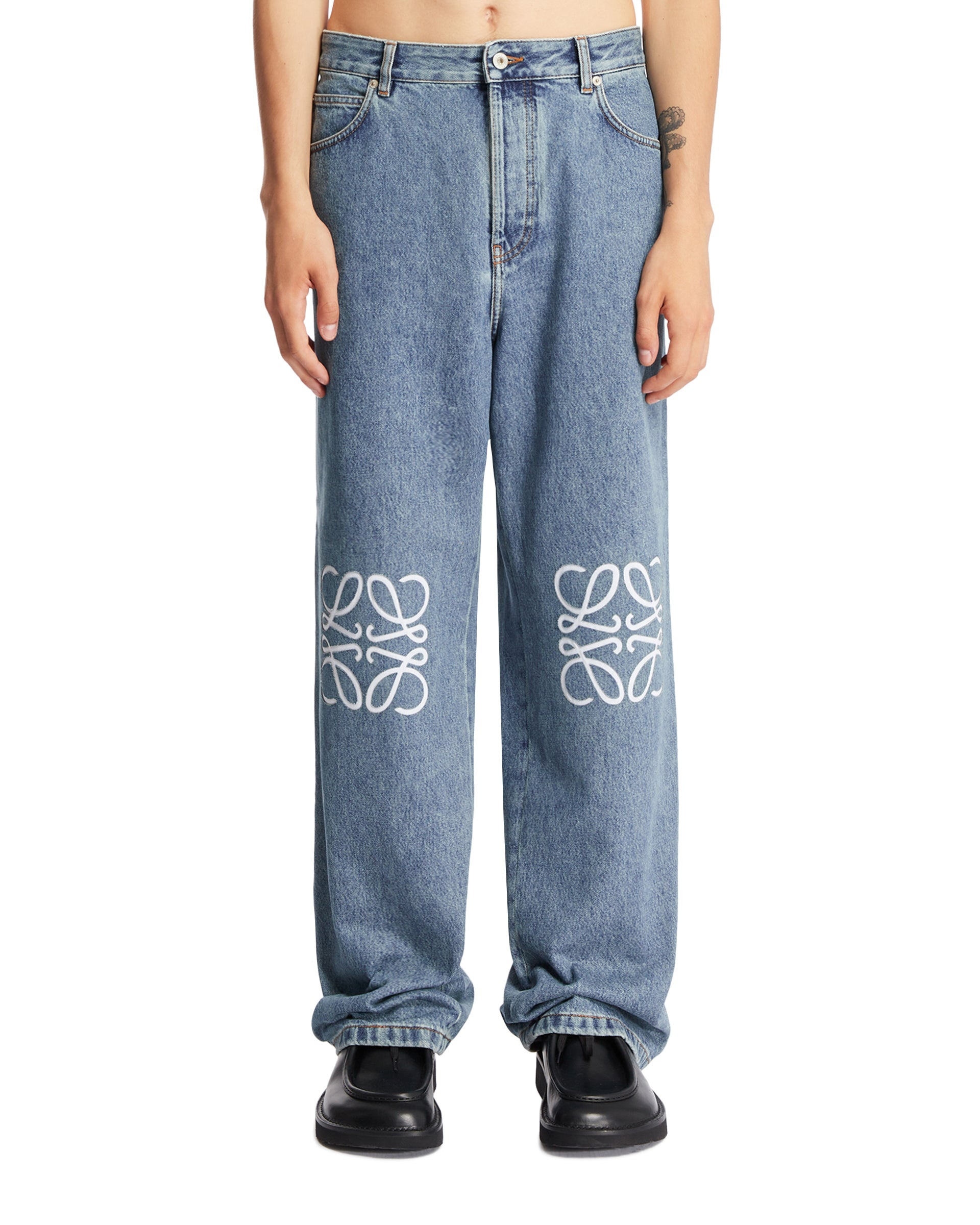 Blue Anagram Baggy Jeans - 1