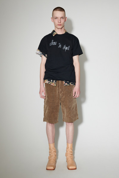 Our Legacy Joiner Short Brown Enzyme Splatter Cord outlook