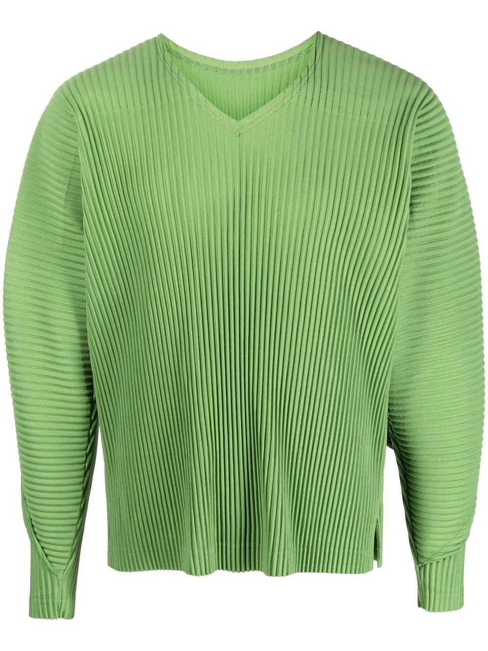 ribbed long-sleeved sweatshirt - 1