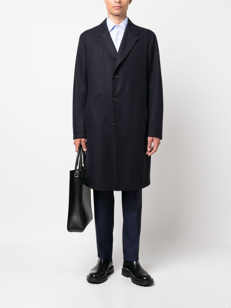 Canali single-breasted long coat outlook